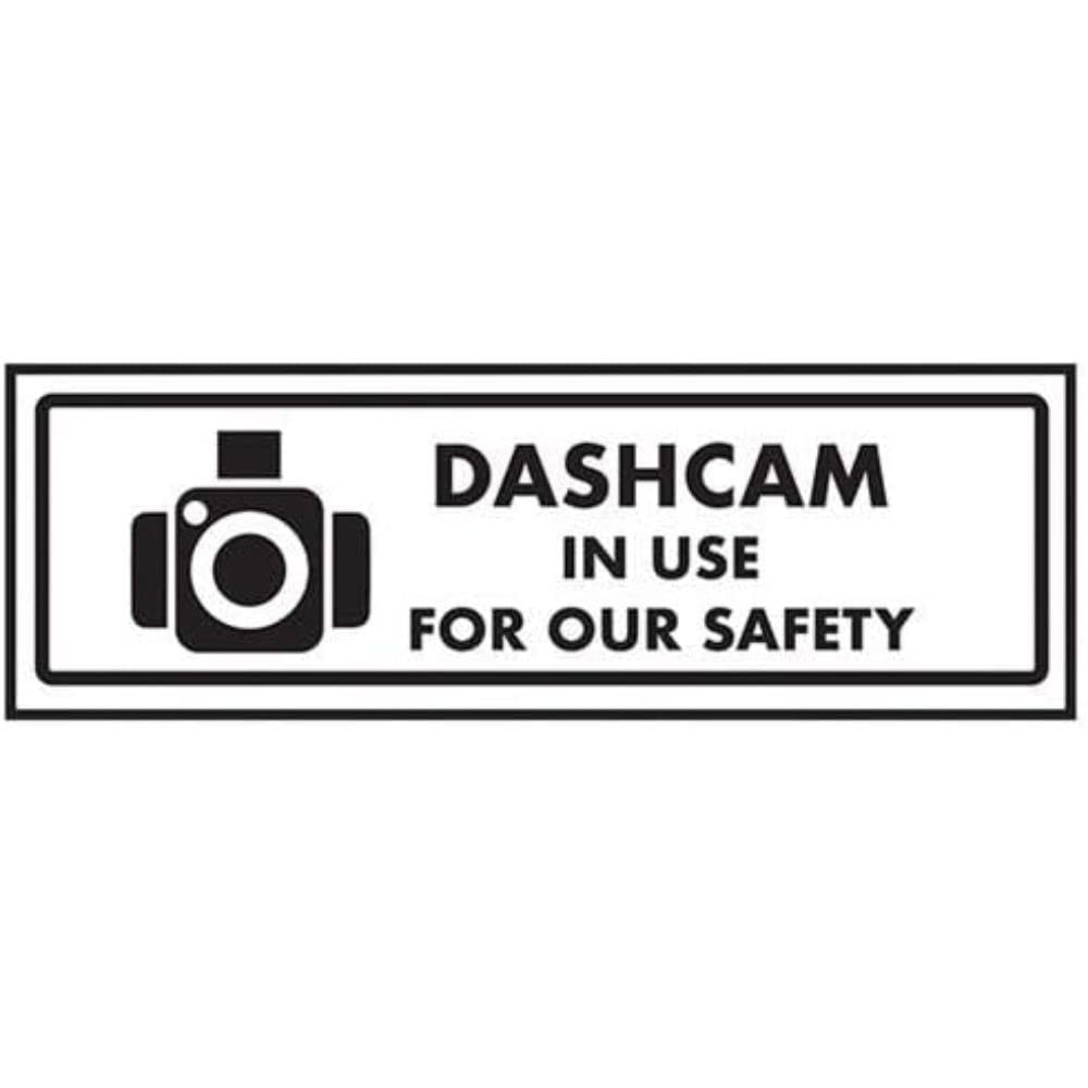 VSafety Dashcam in Use for Our Safety Sign - 300mm x 100mm - Self Adhesive