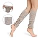 Ezymivs 2Pairs Leg Warmers for Women Girls Ribbed Knit, Fashion Knits Warm Leg Warmers, Knit Long Legs Warmer, 80s Party Dance Sports Socks for Skating Daily Wear