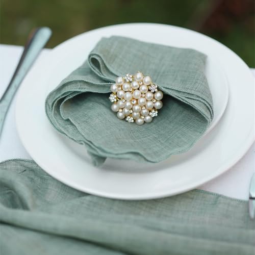 Serviettes en coton polyester douces et lavables format 46x46cm - 5