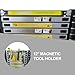 BKNROIHB 11.5 FT Aluminum Telescopic Ladder with 360° Rotatable Stabilizer Bar and Metal Tool Suction Magnetic Strip