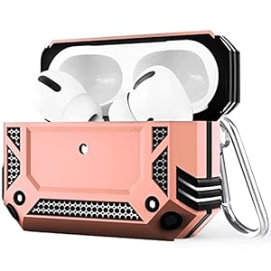 Cosoki Airpods Pro Case, zenrich Full-Body Hard Shell Beschermende Robuuste Opladen Beschermhoes met Sleutelhanger voor AirPod Pro 2019, LED Zichtbaar