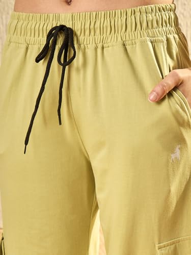 Image of Modeve Women's Cargo Style Track Pants - Summer Cotton Blend