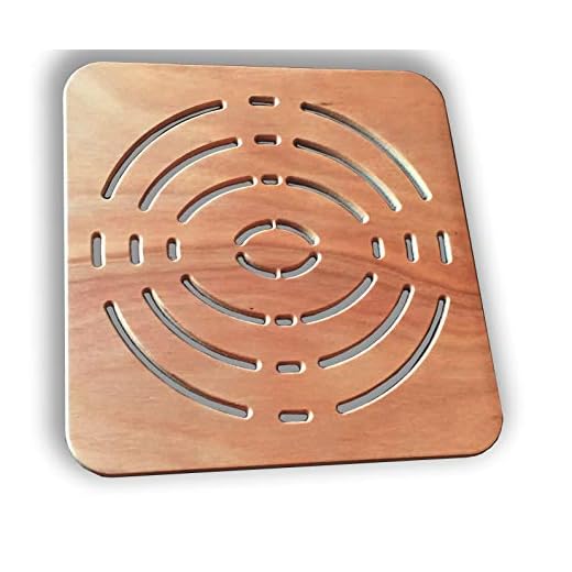 Castelmerlino Caillebotis de douche en contreplaqué Okumè marine 50x50 cm pour receveurs de douche 70x70 cm