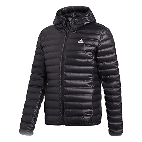adidas Herren Varilite Hooded Daunenjacke, Black, M