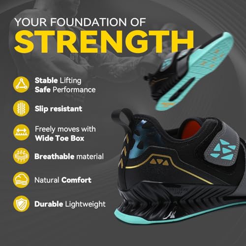 Image of Weightlifting Shoes, Powerlifting Shoes Gym Shoes for Crossfit Lifting Footwear, Weight Lifting Shoes for Heavy Lifting Deadlifting Weight Training, Squat Shoe for Men Women