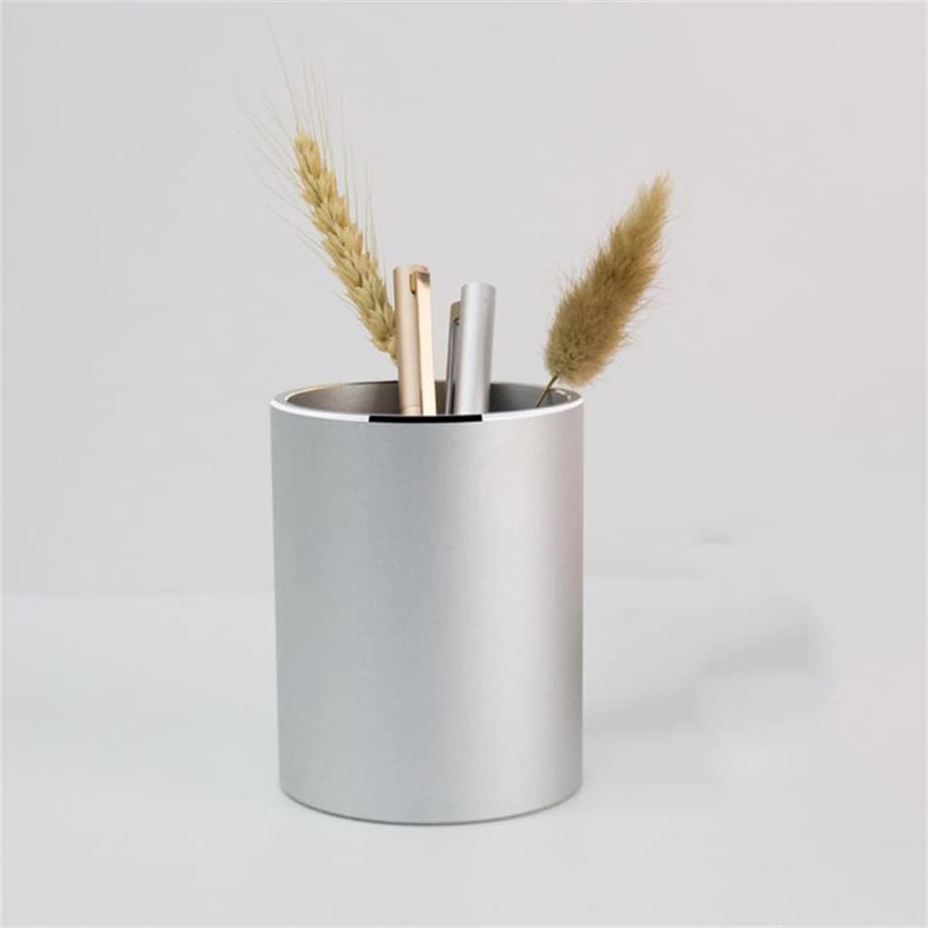 Aluminum Alloy Desk Pencil Storage Box Cup Holder Container Stationery Office Supplies Storage Box (Color : A Size image 5