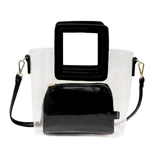 Keahup Kofun Schultertasche, Handtasche, Damen, kleine Geldbörse, Umhängetasche, Umhängetasche, Messengertasche, Nylon - Schwarz Cover