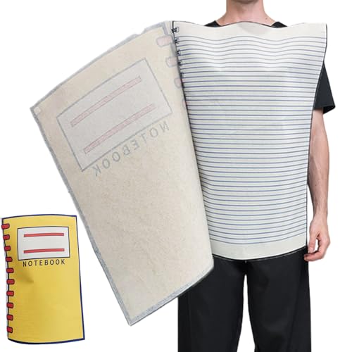 Dewireaey Disfraz para cosplay, disfraz de cosplay como lápiz y cuaderno, traje de disfraz unisex, para eventos escolares y actividades para juegos de rol, fotografía temática, mujeres y hombres