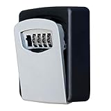 Key Lock Box Key Storage Box with Resettable Code for House Spare Keys Safe Box for Office Key Holder for Wall