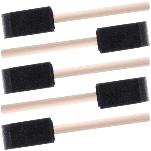 Winsyison 5 x Schaumstoffpinsel mit Holzgriff