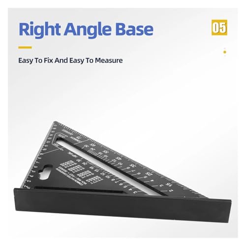 Regla triangular 7 pulgadas aluminio carpintero miniatura 6