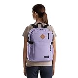 JanSport Main Campus Backpack - Travel or Work backpack w 15-Inch Laptop Sleeve and Dual Water Bottle Pockets, Pastel Lilac