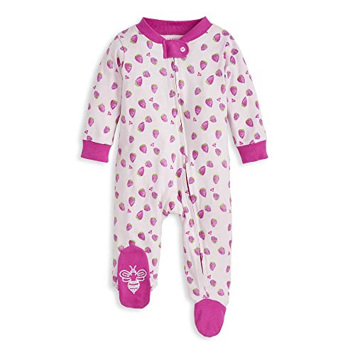 Image of Burt's Bees Baby unisex-baby Sleep & Play, Organic One-piece Romper-jumpsuit Pj, Zip Front Footed Pajama