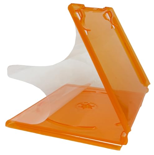 Image of Mediaxpo Premium Standard Orange Audio Book Blu-Ray Single Cases 12MM - Single Disc Polypropylene Case with Clear Sleeve for Artwork and Inserts (Pack of 200)