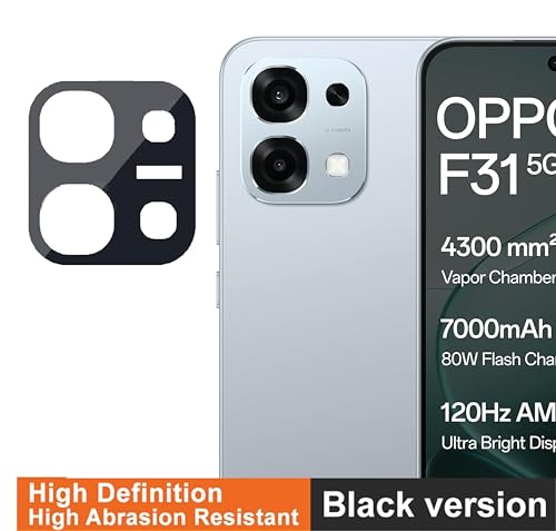 Image of FabeKee For Oppo F31 5G Camera Lens Protector Tempered Glass HD Clear Lens Film (Black Version)