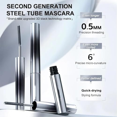 Olivia Blaire Iron Wand Mascara, Olivia Blaire Mascara, Curling Iron Mascara, 3d Curling Eyelash Iron Mascara, Non-Clumping, Waterproof, Flake Proof, Long Lasting (Black) - Image 3