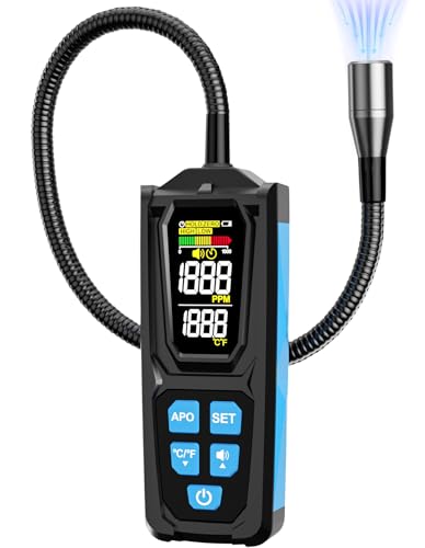 Freon Leak Detector, HVAC Freon Leak Detector, Automotive AC Leak Detection Kit, Sensitive AC Leak Detector HVAC for R12 R22 R134a R1234 R1234yf R600a R410a CFCs HCFCs HFCs HFOs HCs