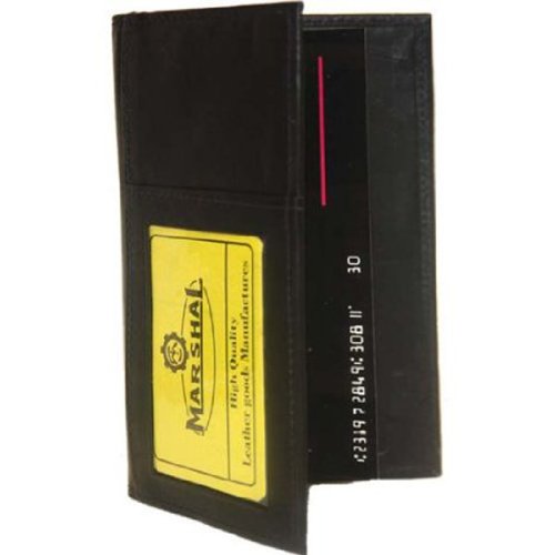 MARSHAL Genuine Leather Bifold Checkbook Covers Wallet #256CF