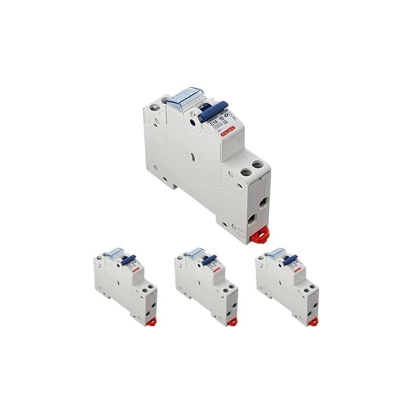 Immagine del prodotto Gewiss GW90027 Interruttore Magnetotermico 16A, 1P+N, 4,5KA, Automatico, Multicolore, Pacco da 4