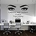 Produktbild Gilrs Wandaufkleber Wimpern Und Augenbrauen Wandtattoos Lashes Fenster Aufkleber Schönheitssalon Abnehmbare Wandkunst Wandhauptdekor 42 * 65cm