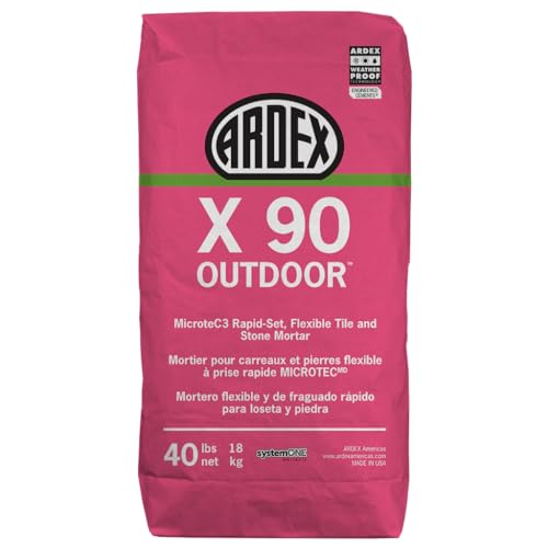 Ardex X 90 Outdoor Microtec Rapid-Set Thinset Mortar 40 lb (18 kg) White