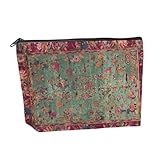 Boho Style Makeup Bag Boho Fashion Cosmetic Make Up Bags for Women Mother's Day Christmas Birthday Gift for Woman Bohemian Travel Toiletry Bag for Women (1 Pcs)