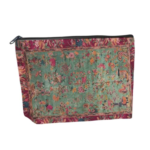 Boho Style Makeup Bag Boho Fashion Cosmetic Make Up Bags for Women Mother's Day Christmas Birthday Gift for Woman Bohemian Travel Toiletry Bag for Women (1 Pcs)