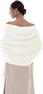 Sponsored You’re seeing this ad based on the product’s relevance to your search query.Learn more about this advertisement RIIQIICHY Women's Scarf Stole Festive Fur Evening Dress Pashmina Scarves for Women Wedding Shoulder Scarf Winter Autumn