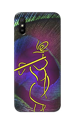 Image of PRINTFIDAA Lord Krishna On Peacock Feather Hard Back Cover for Redmi 9A / Redmi 9i Back Cover -(P6) KAT1007