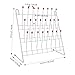 OUNONA Laboratory Beaker Drying Holder 24 Peg Lab Drying Rack Vertical Bottle Stand Test Tube Draining Rack for Lab Glassware Organization 11.81X11.81X4.52In