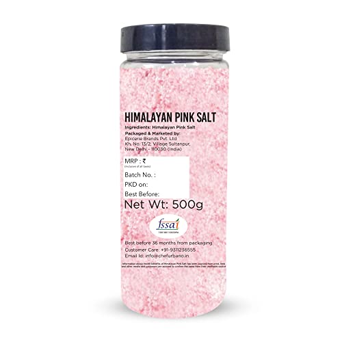Image of Chef Urbano Himalayan Pink Salt 500g | 100% Pure & Natural | Mineral Rich Salt | Low Sodium | Packed with 84 Minerals | Jar Pack