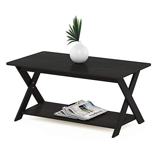 FURINNO Modern Simplistic Coffee Table, Espresso
