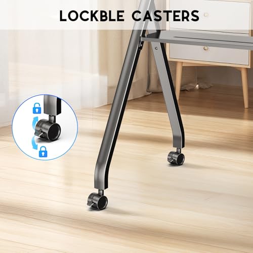 Image of Smart Board Stand with Wheels, 55 /65 /75 /86'' Interactive Whiteboard Stand, Mobile Stand with Four Lockable Wheels, COOLHOOD Stable and Easy to Move for Home Office School Classroom (Only Stand)