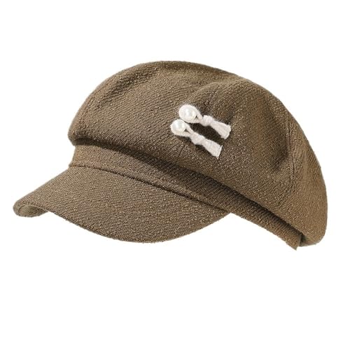 Chapeau gavroche rétro de créateur en nuance café foncé