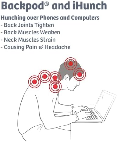 The Backpod - Premium Treatment for Neck, Upper Back and Headache Pain from Hunching over Smartphones and Computers. Great for Costochondritis, Thoracic Motion and Perfect Posture.