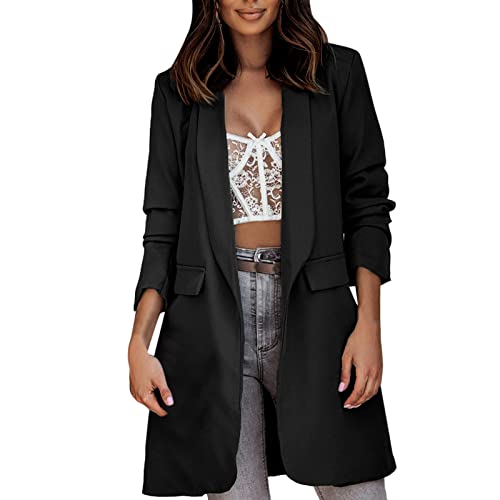 Manteau mi-long fluide et veste d'automne légère au style épuré