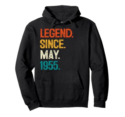 Legend Since May 1955 70th Birthday Gift 70 Years Old Sudadera con Capucha