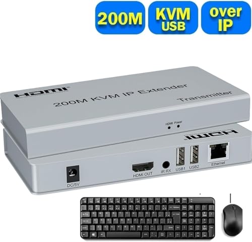 Image of Tobo HDMI KVM Extender 200m Over IP, 1080p, Cat6, USB Keyboard Mouse