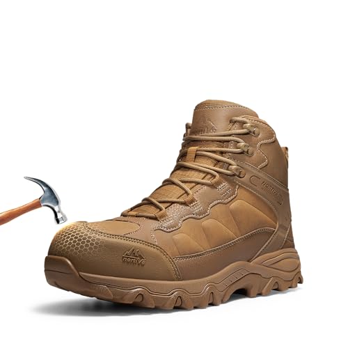 Image of NORTIV 8 Men's Waterproof Hiking Boots Outdoor Mid Trekking Backpacking Mountaineering Shoes