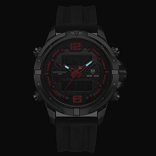 WEIDE WH8602 Relógio Eletrônico Digital de Quartzo Calendário de Tempo Duplo Semana Alarme 3ATM Temp