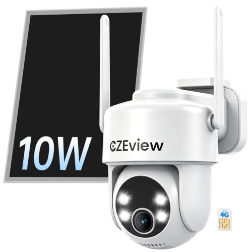 4G LTE Caméra de Surveillance Extérieure sans Fil 2K CZEview