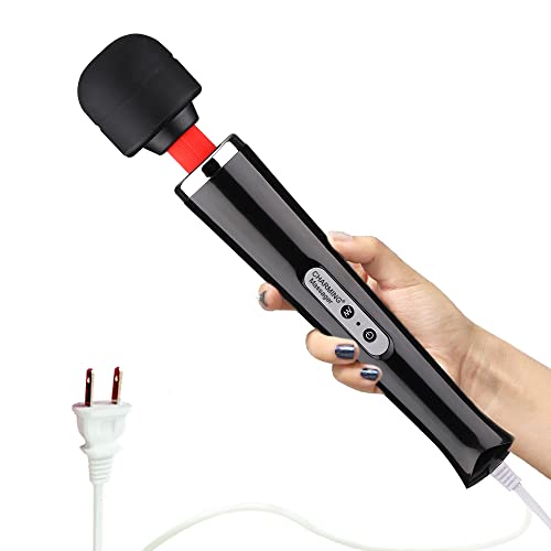 Image of CHARMING Wired Powerful Handheld Massager with Strong 10 Vibrations Back Massage, Personal Therapy Massager for Sports Recovery, Muscle Aches, Full Body Pain (Black)