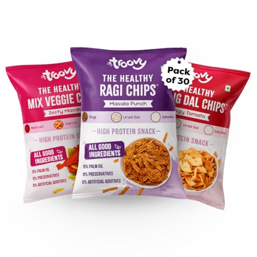 Image of Troovy Healthy Mixed Chips | Tasty & High Protein Snacks | 30% Of Protein Needs | No Palm Oil, Cholesterol or Trans Fats | (Pack of 30)