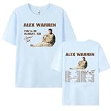 vbpoiyb t-shirt a maniche corte cotone estate donne uomini al-ex cantante wa-rr-en tour merchandise girocollo morbido unisex t-shirt (blu,s)