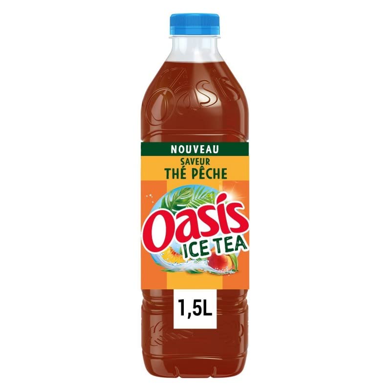Oasis Thé Pêche boisson rafraîchissante plate pack familial de 4 bouteilles