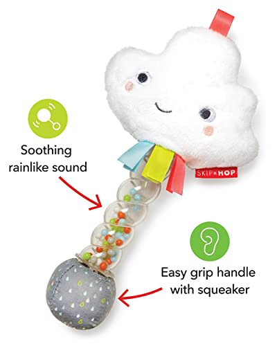 Image of Skip Hop Silver Lining Cloud Rattle, Rainstick, 0.15 Pounds