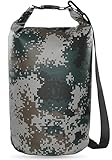 MARCHWAY Floating Waterproof Dry Bag Backpack 5L/10L/20L/30L/40L, Roll Top Sack Keeps Gear Dry for Kayaking, Rafting, Boating, Swimming, Camping, Hiking, Beach, Fishing (Digital Camo, 30L)