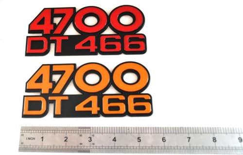 Image of 3Pcs Set International 4700 DT466 Emblems Side and Front Badge Logo Compatible with International Truck (Chrome)