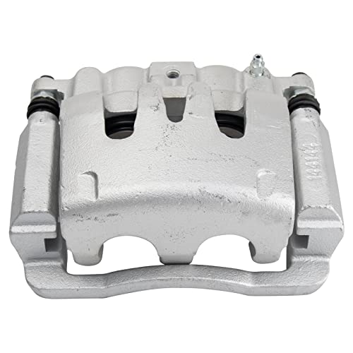 Image of TRQ Rear Brake Pad, Caliper, & Rotor Kit Ceramic Vented Premium G-Coated Compatible with 2005-2007 Ford F-250 Super Duty F-350 Super Duty