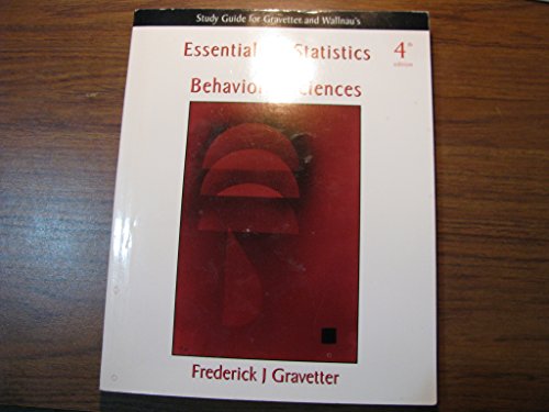 Essentials of Statistics for the Behavioral Sci... 053458618X Book Cover